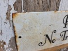 Vintage Posted No Trespassing Porcelain Sign 10x4  Private Property Gate Plaque