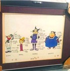 Mighty Mouse Dual Art Animation Cell  sheet Filmation-framed  13   18 25  