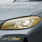 Hex Headlight Tint Protection Film - 12x60 Inches Honeycomb Pattern Vinyl Wrap F