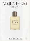 Vintage 1999 Giorgio Armani Acqua Di Gi   Print Ad Fragrance Sample 2-sided Y2k