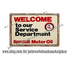 Kendall Motor Oil Service Department Metal Tin Sign Kitchen Wall Decor Nostalgic