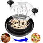 Chicken Shredder Tool With Clear Lid Large Rotating Bowl Anti-slip Meat Shredder