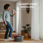 O-cedar Easywring Microfiber Spin Mop Bucket Floor Cleaning System Red Gray