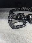 Black Rhinestones Detailing  With Metal Crosses Grunge Belt