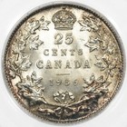 1936 25c Canada Quarter Pcgs Ms64 Ogh Toned Uncirculated Lustrous