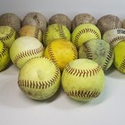 20 Used Mixed Lot Of Softballs Batting Practice Shag Balls Official League Dicks