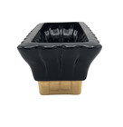 Stanford Sebring Ceramic Pottery Planter 11 5  Mcm Black Gold Hollywood Regency