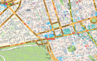 Central London Street Map Professionally Encapsulated   Laminated Poster