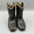 Early 50-60   s  Vintage Child s Cowboy Boots Black Inlay Sears Read