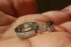 Men s 2ct Round Lab Created Diamond Huggie Hoop Earrings 14k White Gold Plated