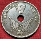 1897-h  british Malaysia  Sarawak 1 Cent - Km 7 - Only 1 089 000 Minted - Rare