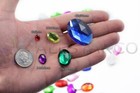 14x10mm Flat Back Oval Acrylic Rhinestones Plastic Costume Gem Craft 45 Pcs