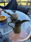 Vintage Islamic Iraq Solid Brass Dallah Coffee Pot Arabic Middle Eastern