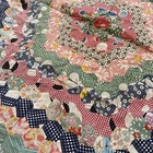 Vintage English Paper Piecing Work With Feedsack Fabrics 
