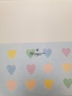 7 Vintage 80s Pastel Rainbow Hearts  Sangamon Postalettes Cards With Stickers