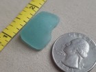 Genuine Beach Sea Glass Surf Tumbled Teal Green Blue Ocean Frosted Pendant V01