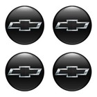 4   Chevrolet Silicone Domed Stickers For Wheel Center Hub Caps Emblems All Size