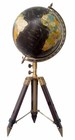 Vintage Nautical 12  Authentic World Globe     Map With Wooden Tripod Stand Gift
