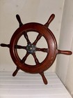 Vintage 17  Wooden Ship Wheel Canada M2370-2 Maritime Boat Helm Wall Decor