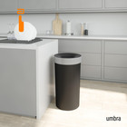 Umbra Vento Kitchen Trash Can With Open Top  Large 16-gallon  62 Black-nickel