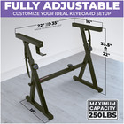 Piano Keyboard Stand   Bench Set   adjustable For 54   88 Key Digital Electric Piano