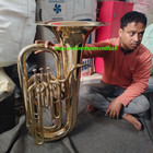 Tuba Eb Flat Of Pure Brass In Pure Brass Polish hard Case mouthpc free Shipping 