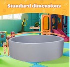 47 2 X 13 7in Round Foam Ball Pits - Balls Not Included  light Gray 