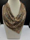 Metal Chainmail Neck Scarf Festival Metallic Shiny Slice Bib Choker