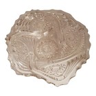 Vintage Hobstar And Tassel Ruffled Bowl Clear Imperial Glass 