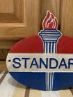 Standard Gas Oil Cast Iron Sign Vintage Style Wall Decor Garage Tools Motor
