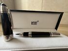 Montblanc Classic Series Black Body silver  black Ink  Rollerball Pen With Box