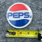Vintage Pepsi Pinback Button 3 Inch Red White Blue Globe Logo Soda Advertising