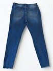 Sidefeel Women s Xl Blue Denim High Rise Skinny Jeans Stretch Distressed Raw Hem