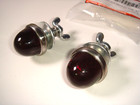 License Plate Red Glass Reflector Set Glo-brite Motorcycle Atv V-twin 37-0933 S4