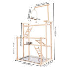 3 Tiers Pet Bird Parrot Wood Platform Stand Rack Toy Branch Perches Parrot Rack