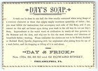 C1880 Day s Soap Philadelphia Pa Roses Embossed Large Victorian Trade Card Z4106