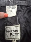 Vintage 90s Leather Beez Black High Waist Pleated Shorts 100  Leather Nwt M