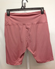 Womens Ladies High Waisted Soft Biker Bermuda Casual Gym Yoga Shorts Pink Sz Xl