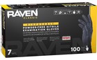 Sas Raven Black Nitrile Gloves Powder Free New 7mil Version  100 Gloves box 