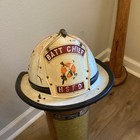 Vintage Cairns 1044 Battalion Chief Fire Helmet  White 