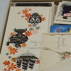 Vintage Greeting Card Lot 27 Count Birthday Anniversary Floral Box Puppy Mid-c