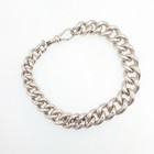 Antique Victorian Sterling Silver Albert Chain Bracelet Heavy Large Big 1891