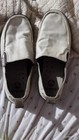 Crocs Walu  mens Size 9  Loafers Khaki Tan Brown Canvas Comfort Slip On Shoes