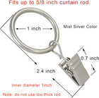 44 Pack Curtain Rings With Clips  Curtain Clip Rings Hooks  Bow Hanger Clips Fo