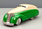 Schuco 1010 Wende Limousine Wind Up Tin Toy Box   Key Cream green