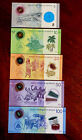 Lot Set Of 5 Nicaragua 5-10-20-50-100 Cordobas Unc Banknotes 2014-19-21 Polymer