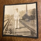 Antique Early 1900s Railroad Train Locomotive Conductor Real Photograph P10s3