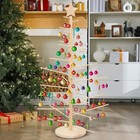 4ft Wooden Christmas Tree Ornament Display For Party Decorations Large 