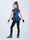 Weissman It s Tricky 12079 Blue Sequin Peplum Hip Hop Dance Costume Size Sc