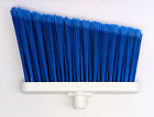12pk Universal Angled Broom Head Replacement Blue Strong Bristles Heavy Duty